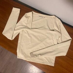 Abercrombie Long Sleeve Top | Cream | XS